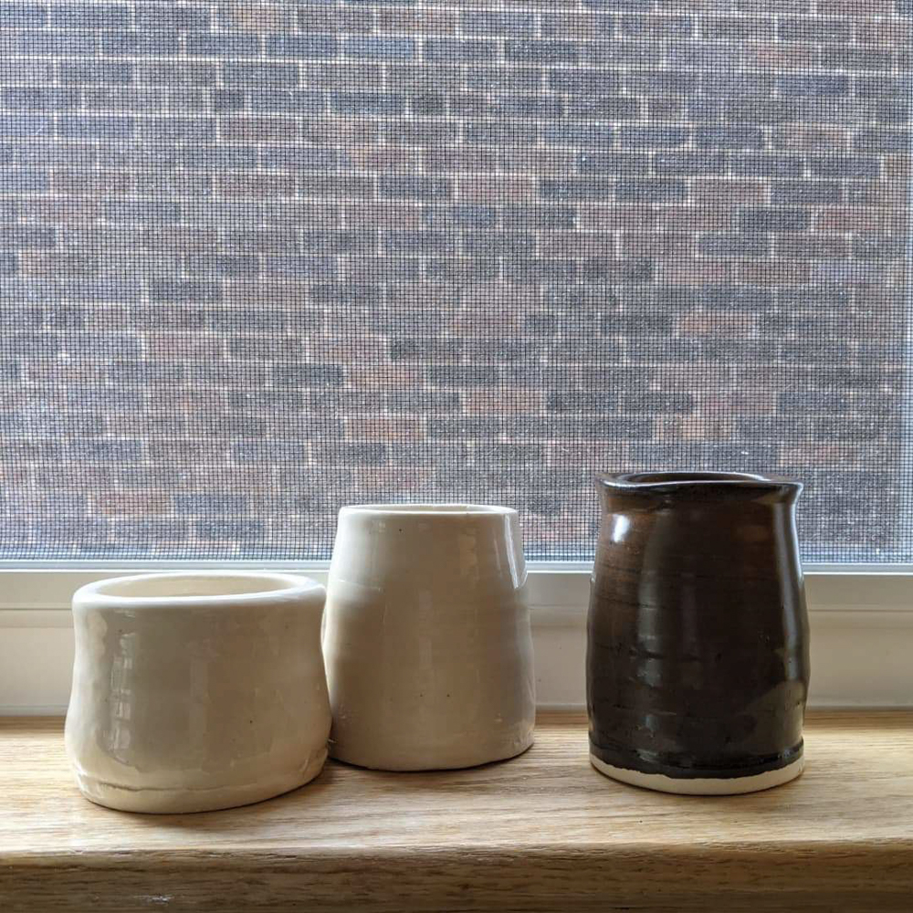 three small cups